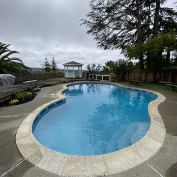 Clean, full swimming pool serviced by S&A Pool Leak Detection and Repair — Bay Area